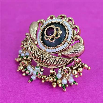 Antique Adjustable Ring With Gold Plating