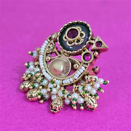 Antique Adjustable Ring With Gold Plating