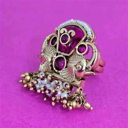 Antique Adjustable Ring With Gold Plating
