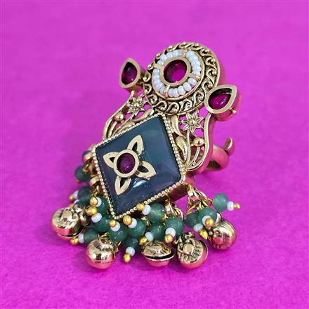 Antique Adjustable Ring With Gold Plating