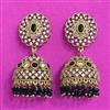 Antique Jhumki With Mehndi Plating