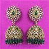 Antique Jhumki With Mehndi Plating