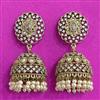 Antique Jhumki With Mehndi Plating
