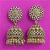 Antique Jhumki With Mehndi Plating