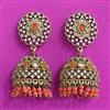 Antique Jhumki With Mehndi Plating
