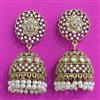 Antique Jhumki With Mehndi Plating