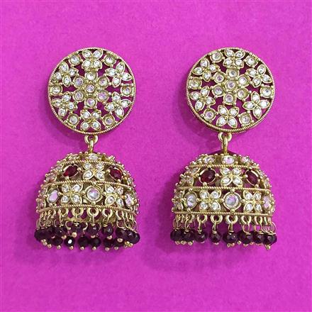 Antique Jhumki With Mehndi Plating