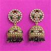 Antique Jhumki With Mehndi Plating