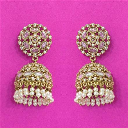 Antique Jhumki With Mehndi Plating