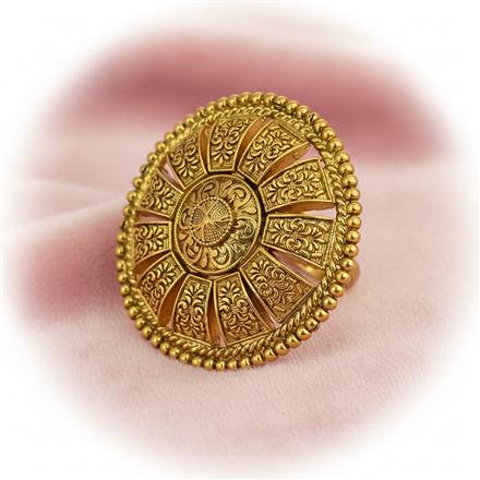 Antique Adjustable Ring With Gold Plating