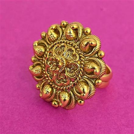 Antique Adjustable Ring With Gold Plating