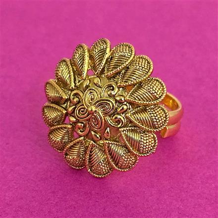 Antique Adjustable Ring With Gold Plating