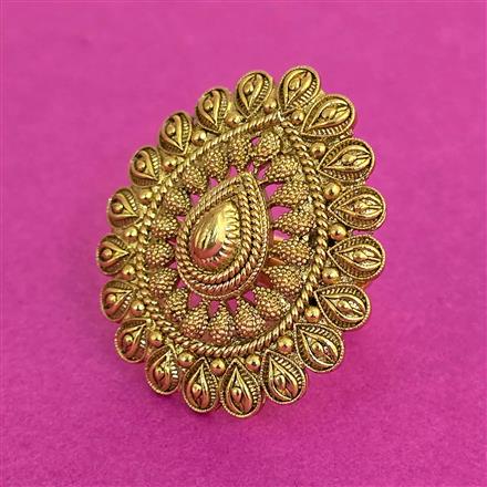 Antique Adjustable Ring With Gold Plating