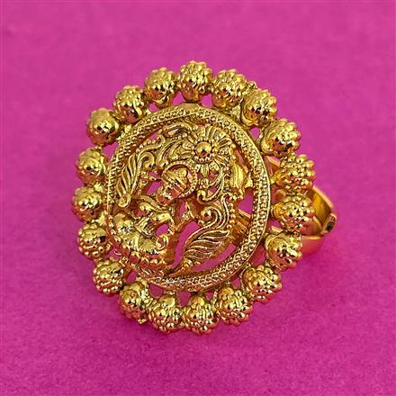 Antique Adjustable Ring With Gold Plating