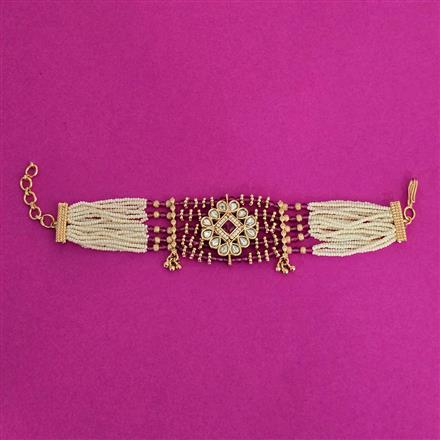 Antique Moti Bracelet With Gold Plating