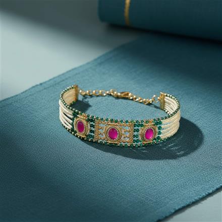 Antique Moti Bracelet With Gold Plating