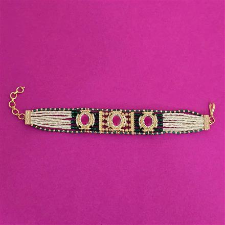 Antique Moti Bracelet With Gold Plating