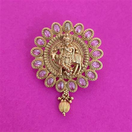 Antique Temple Hair Brooch With Gold Plating