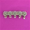 Antique Moti Hair Clip With Mehndi Plating