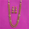 Antique Long Necklace Set With Gold Plating