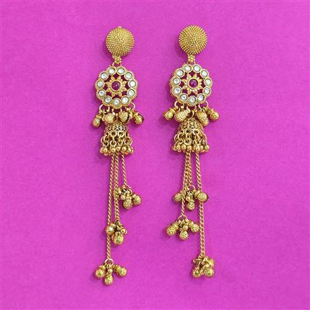 Antique Moti Earring With Gold Plating
