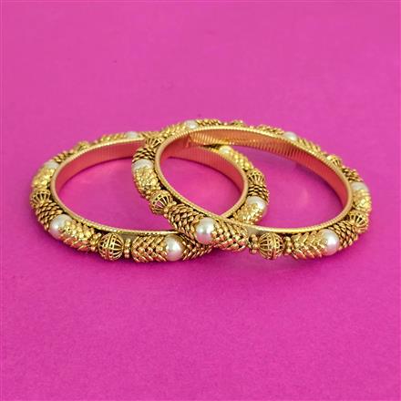 Antique Classic Bangles With Matte Gold Plating