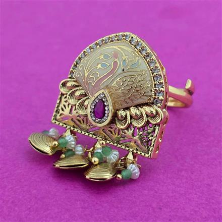 Antique Adjustable Ring With Gold Plating
