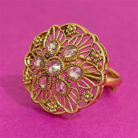 Antique Adjustable Ring With Gold Plating