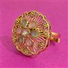 Antique Adjustable Ring With Gold Plating