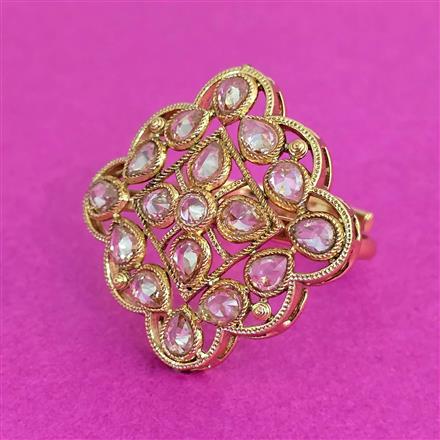 Antique Adjustable Ring With Gold Plating