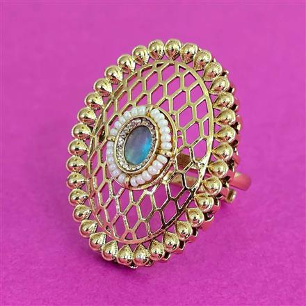 Antique Adjustable Ring With Gold Plating