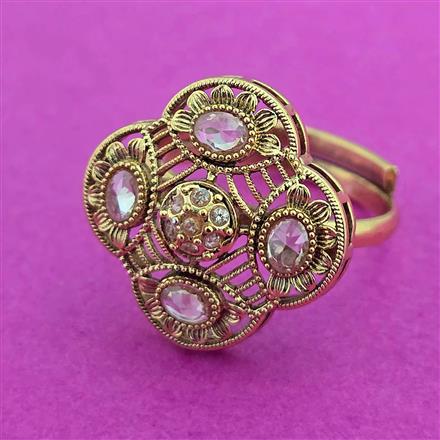 Antique Adjustable Ring With Gold Plating