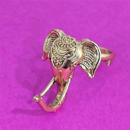 Antique Adjustable Ring With Gold Plating
