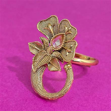 Antique Adjustable Ring With Gold Plating