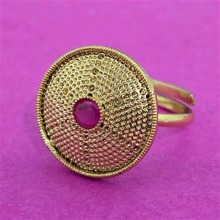 Antique Adjustable Ring With Gold Plating