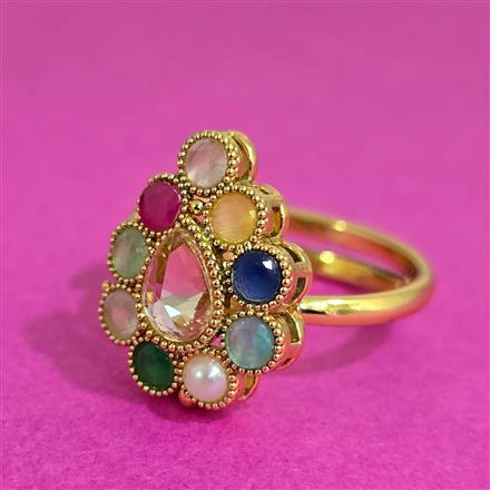 Antique Adjustable Ring With Gold Plating