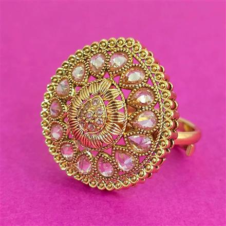Antique Adjustable Ring With Gold Plating