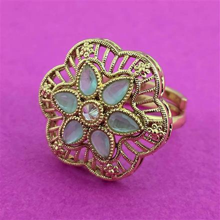 Antique Adjustable Ring With Gold Plating