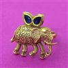 Antique Adjustable Ring With Matte Gold Plating
