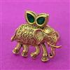 Antique Adjustable Ring With Matte Gold Plating