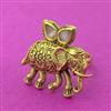 Antique Adjustable Ring With Matte Gold Plating