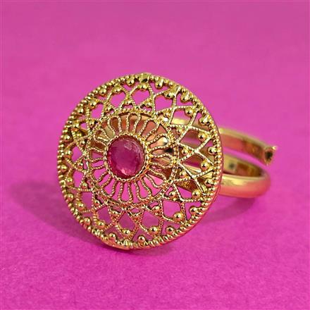 Antique Adjustable Ring With Gold Plating
