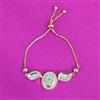 Antique Mother Of Pearl Bracelet With Gold Plating