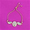 Antique Mother Of Pearl Bracelet With Gold Plating