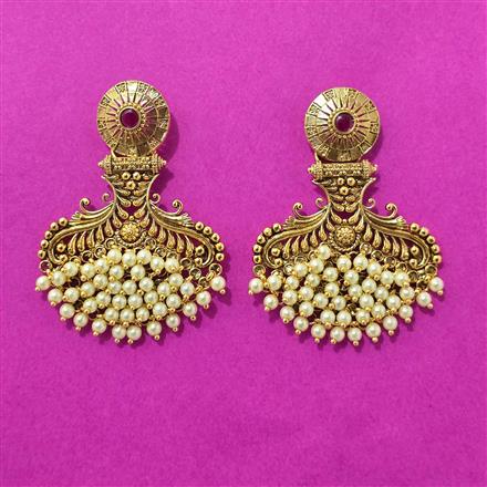Antique Classic Earring With Matte Gold Plating