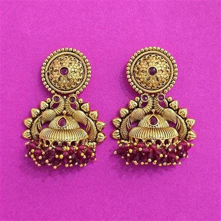 Antique Classic Earring With Matte Gold Plating