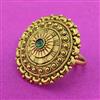 Antique Adjustable Ring With Matte Gold Plating