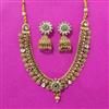 Antique Classic Necklace Set With Matte Gold Plating