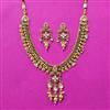 Antique Classic Necklace Set With Matte Gold Plating