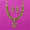 Antique Classic Necklace Set With Matte Gold Plating